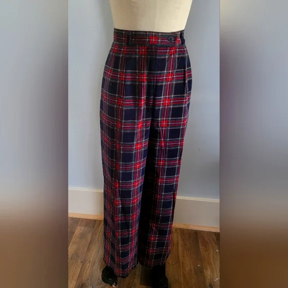Charter Club Corduroy Scottish Plaid Cotton Pants Size 12 - Picture 1 of 12